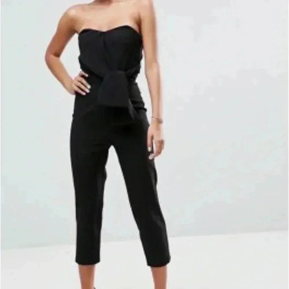 ASOS Bandeau Jumpsuit with Tie Detail - Picture 3 of 7